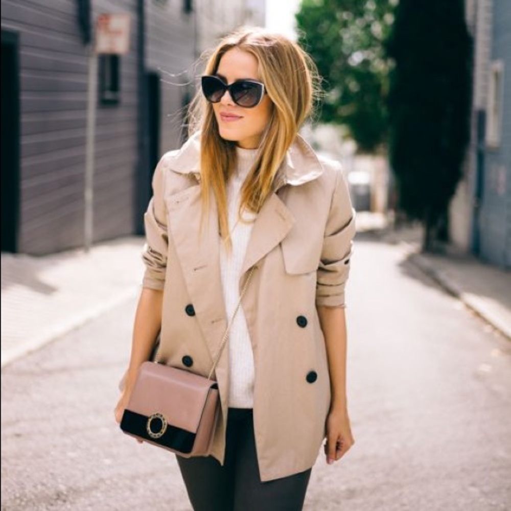 EVERLANE Swing Trench Coat Short Jacket